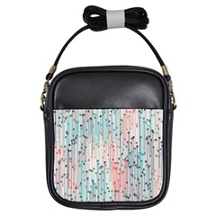 Vertical Behance Line Polka Dot Grey Pink Girls Sling Bags by Mariart