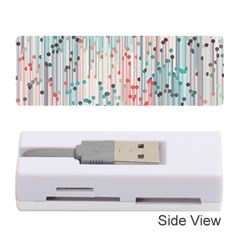 Vertical Behance Line Polka Dot Grey Pink Memory Card Reader (stick) 