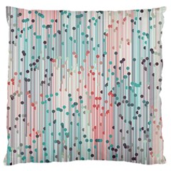 Vertical Behance Line Polka Dot Grey Pink Large Cushion Case (two Sides)