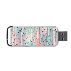 Vertical Behance Line Polka Dot Grey Pink Portable Usb Flash (two Sides) by Mariart