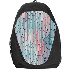 Vertical Behance Line Polka Dot Grey Pink Backpack Bag by Mariart