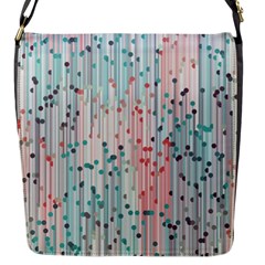 Vertical Behance Line Polka Dot Grey Pink Flap Messenger Bag (s)