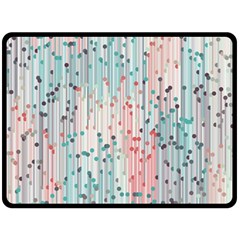 Vertical Behance Line Polka Dot Grey Pink Double Sided Fleece Blanket (large) 