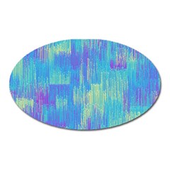 Vertical Behance Line Polka Dot Purple Green Blue Oval Magnet by Mariart