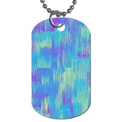 Vertical Behance Line Polka Dot Purple Green Blue Dog Tag (one Side)