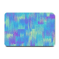 Vertical Behance Line Polka Dot Purple Green Blue Small Doormat  by Mariart