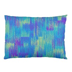 Vertical Behance Line Polka Dot Purple Green Blue Pillow Case by Mariart