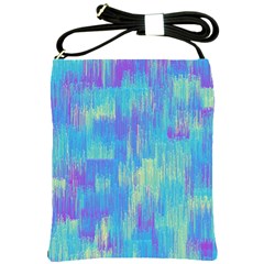 Vertical Behance Line Polka Dot Purple Green Blue Shoulder Sling Bags by Mariart