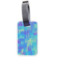 Vertical Behance Line Polka Dot Purple Green Blue Luggage Tags (two Sides) by Mariart