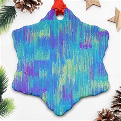 Vertical Behance Line Polka Dot Purple Green Blue Ornament (snowflake) by Mariart