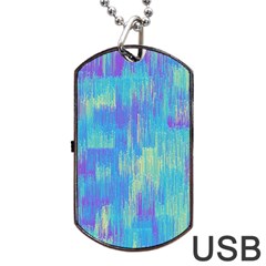 Vertical Behance Line Polka Dot Purple Green Blue Dog Tag Usb Flash (one Side)