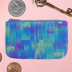 Vertical Behance Line Polka Dot Purple Green Blue Large Coin Purse