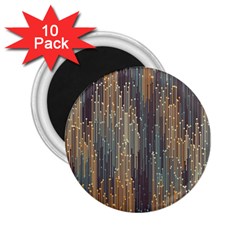 Vertical Behance Line Polka Dot Grey Orange 2 25  Magnets (10 Pack) 