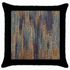 Vertical Behance Line Polka Dot Grey Orange Throw Pillow Case (black)