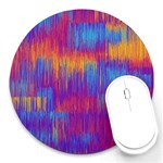 Vertical Behance Line Polka Dot Red Blue Orange Round Mousepads Front