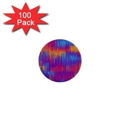 Vertical Behance Line Polka Dot Red Blue Orange 1  Mini Buttons (100 Pack) 