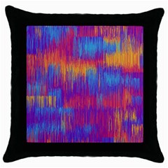 Vertical Behance Line Polka Dot Red Blue Orange Throw Pillow Case (black)