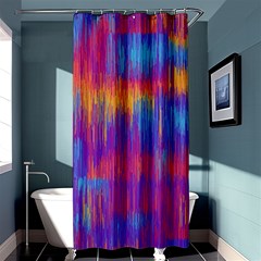 Vertical Behance Line Polka Dot Red Blue Orange Shower Curtain 36  X 72  (stall)  by Mariart