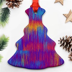 Vertical Behance Line Polka Dot Red Blue Orange Christmas Tree Ornament (two Sides) by Mariart