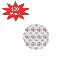 Dot Lotus Flower Flower Floral 1  Mini Buttons (100 Pack) 