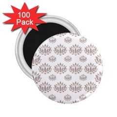 Dot Lotus Flower Flower Floral 2 25  Magnets (100 Pack) 