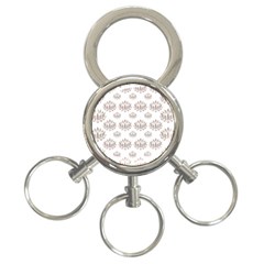 Dot Lotus Flower Flower Floral 3-ring Key Chains