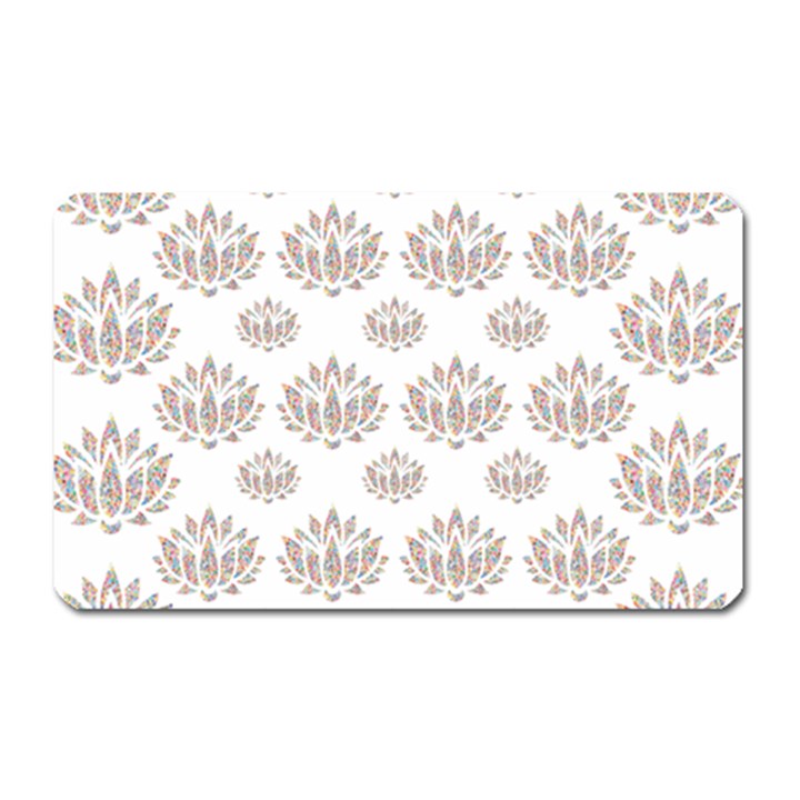 Dot Lotus Flower Flower Floral Magnet (Rectangular)