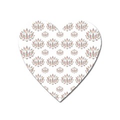 Dot Lotus Flower Flower Floral Heart Magnet