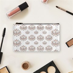 Dot Lotus Flower Flower Floral Cosmetic Bag (small)  by Mariart