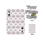 Dot Lotus Flower Flower Floral Playing Cards 54 (Mini)  Front - Spade5