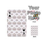 Dot Lotus Flower Flower Floral Playing Cards 54 (Mini)  Front - Spade6