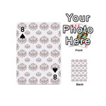 Dot Lotus Flower Flower Floral Playing Cards 54 (Mini)  Front - Spade8