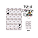 Dot Lotus Flower Flower Floral Playing Cards 54 (Mini)  Front - SpadeJ