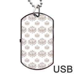 Dot Lotus Flower Flower Floral Dog Tag Usb Flash (one Side) by Mariart