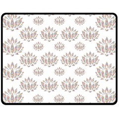 Dot Lotus Flower Flower Floral Double Sided Fleece Blanket (medium) 