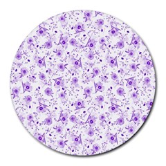 Floral Pattern Round Mousepads by ValentinaDesign