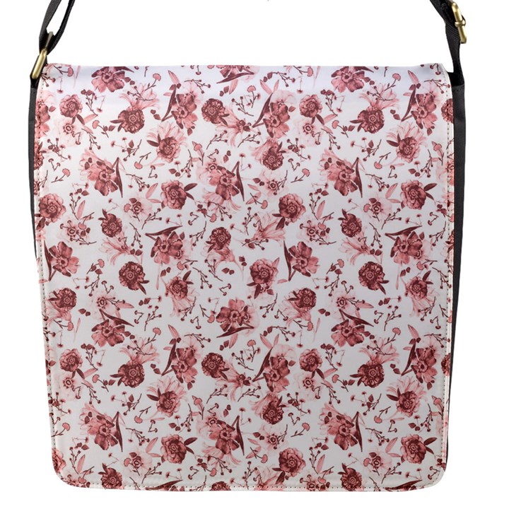 Floral pattern Flap Messenger Bag (S)