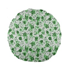 Floral Pattern Standard 15  Premium Round Cushions