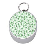 Floral pattern Mini Silver Compasses Front