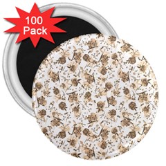 Floral Pattern 3  Magnets (100 Pack)