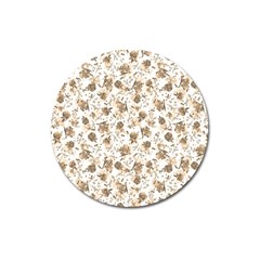 Floral Pattern Magnet 3  (round) by ValentinaDesign