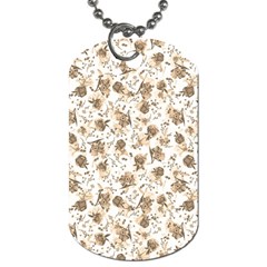 Floral Pattern Dog Tag (one Side)