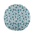 Floral pattern Standard 15  Premium Flano Round Cushions Front