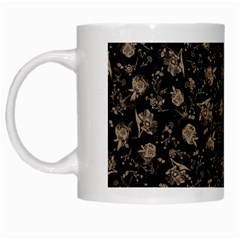 Floral Pattern White Mugs by ValentinaDesign