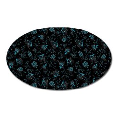 Floral Pattern Oval Magnet by ValentinaDesign