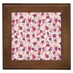 Floral Pattern Framed Tiles by ValentinaDesign