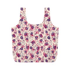 Floral Pattern Full Print Recycle Bags (m)  by ValentinaDesign