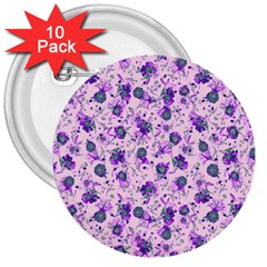 Floral Pattern 3  Buttons (10 Pack)  by ValentinaDesign