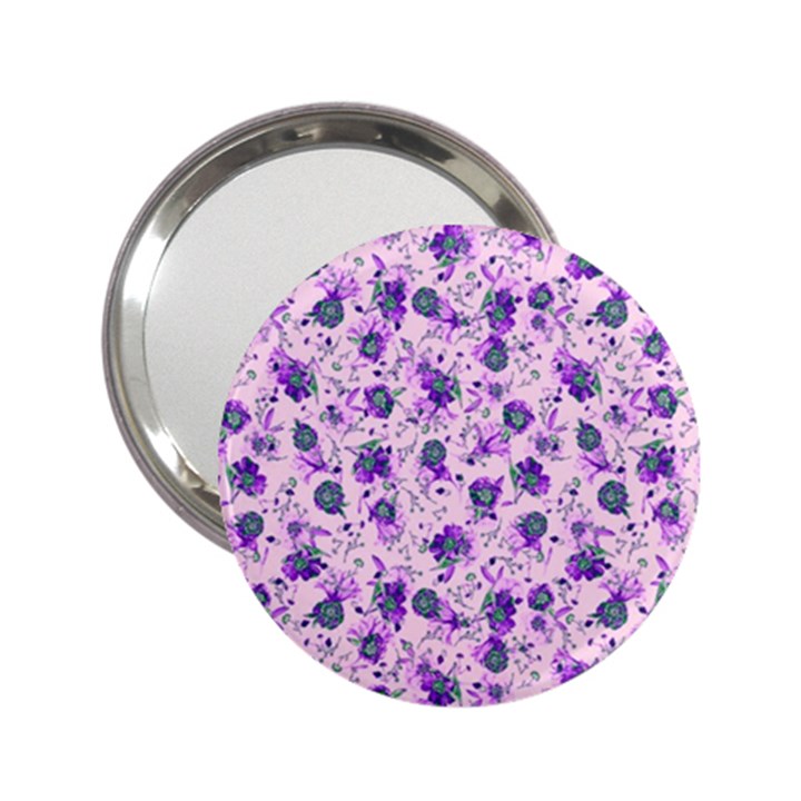 Floral pattern 2.25  Handbag Mirrors