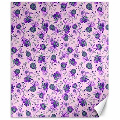 Floral Pattern Canvas 8  X 10 